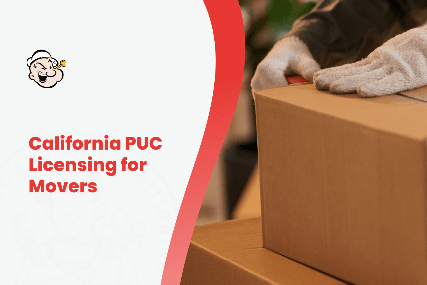 California PUC mover license certificate displayed beside a moving truck with CAL-T number